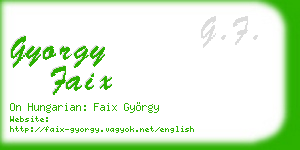 gyorgy faix business card